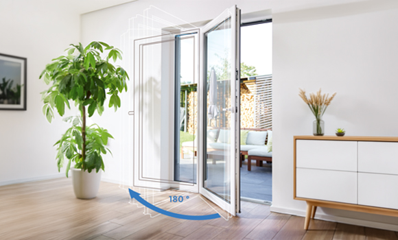 Titan Axxent 180 Grad Terrassentuer Geoeffnet 580x350